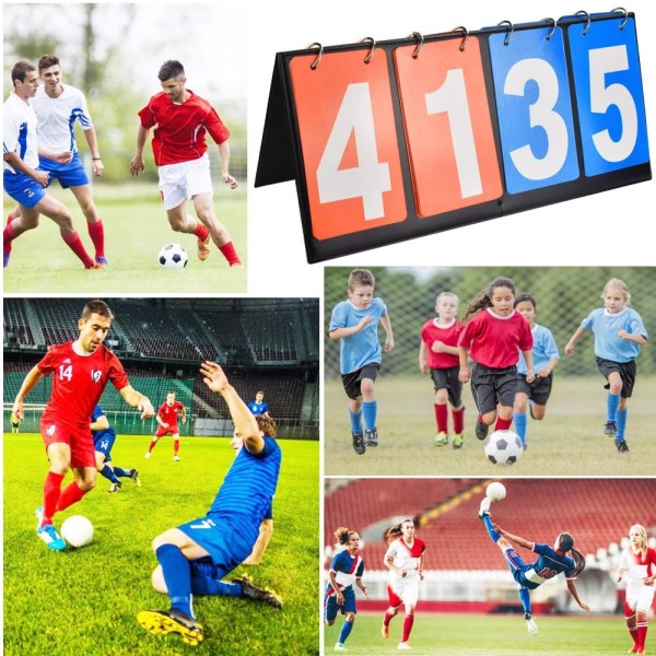 1 del (14,5" x 6,4") hopfällbar fotbollsresultattavla, sportresultat