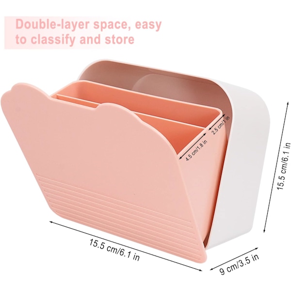 Sanitetsbind Oppbevaringsbeholder, Bærbar Sanitetsbind Organizerboks i Plast for Bad 15,2x15,2x8,9 cm Første Mens Bag for Jenter, Kvinner, Damer (P