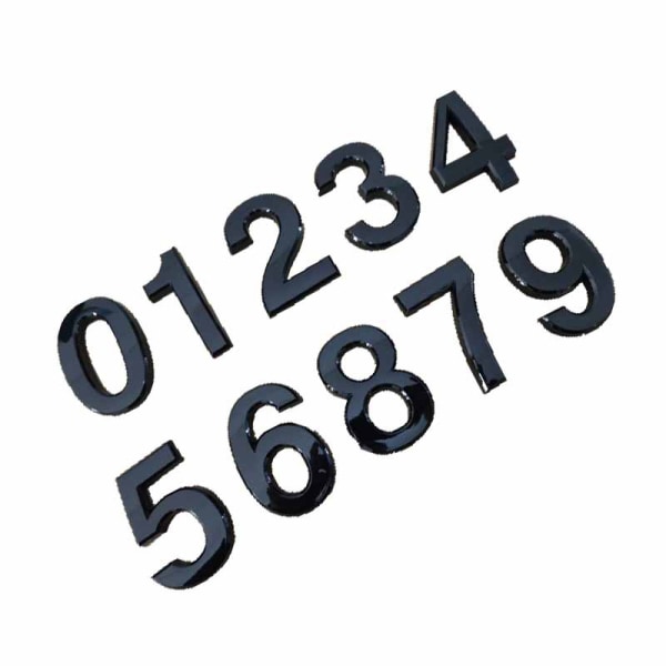 Brons 3D Mailbox Numbers 0-9 - Brons, Självhäftande husnummer