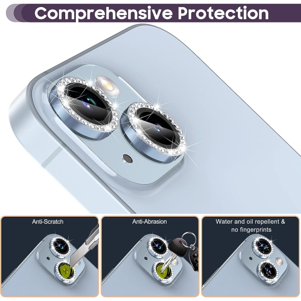 Bakre kameraskydd för iPhone 14/14 Plus fotoskydd (blå-