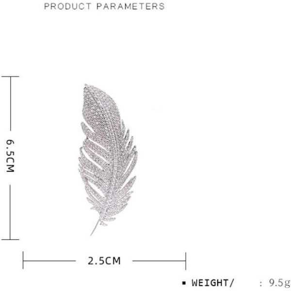 Strass Fjäder Broscher Nål för Kvinnor Män Mode Kristall Delikat Löv Brosch Kavajnålar Eleganta Klänningstillbehör Smycken Boutonniere Corsage fo