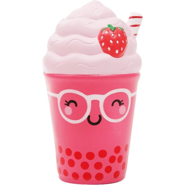 Söt Strawberry Milk Tea Cup antistressleksaker Cola slow rise Reli