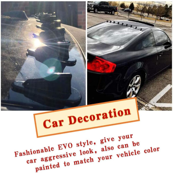 10 stk/sett Hai Fin Diffuser Kit Kompatibel Tak Spoiler Luft Vortex