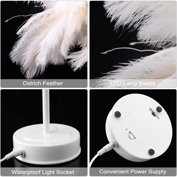 Fjederlampe, Enkel Fjedernatlampe, Fjederlampe, 2 Funktioner