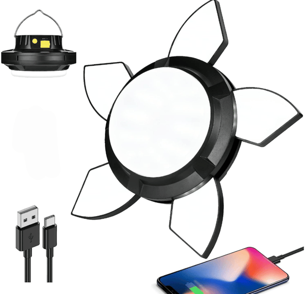 Ladesbar LED Campinglykt, 5 Moduser Vanntett Teltelykt, P