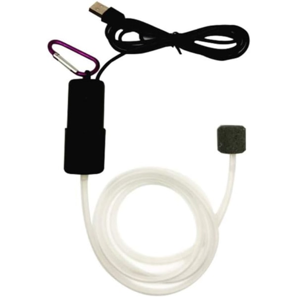(Sort) Mini USB Aquarium Luftpumpe, Ultra Quiet Oxygen Pump, Smal