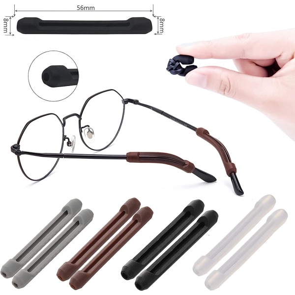 26 par Silikone Anti-Slip briller Ørekroge Grip Klæbende Eyegla