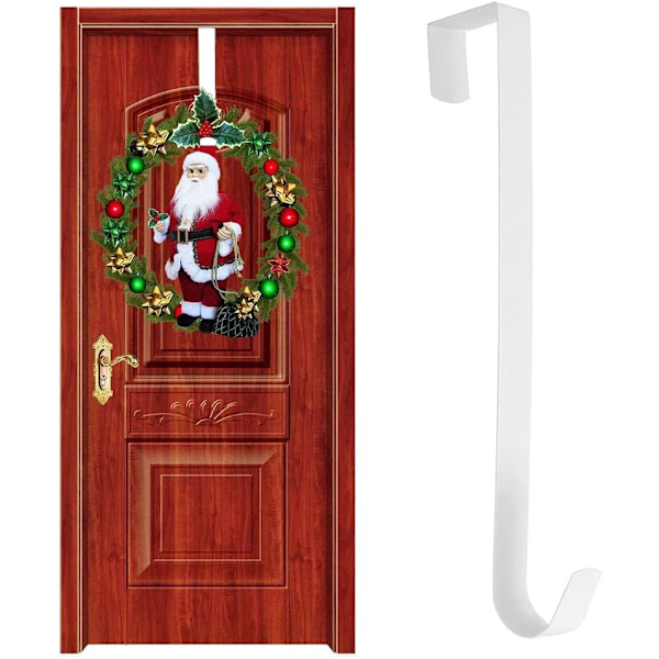 (Hvid) Premium Metal Kransophængningskrog, 15\" Julepynt, Stor