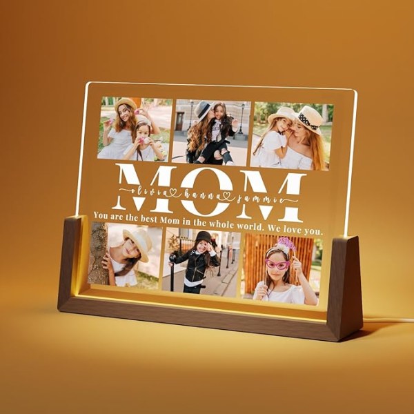 1 kpl Cadeau Personnalisé Cadre Photo pour Maman - Lampe Personal