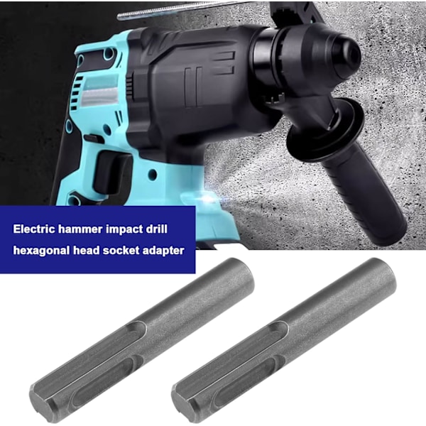 2 st SDS till 1/4 tum Hexskaft Borrbit Adapter Magnetisk Socket Driver Konverteringsverktyg Borrbit Adapter för SDS Hammare Borrverktyg 60mm