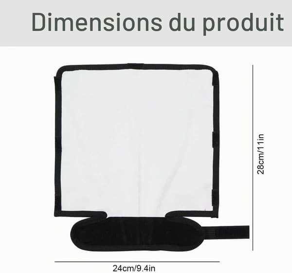 Sammenleggbar blitsdiffusor/deflektor - Universell for blits, softboks, speedlite-fotografering, strobelys, studio, portrett- og ammefotografering