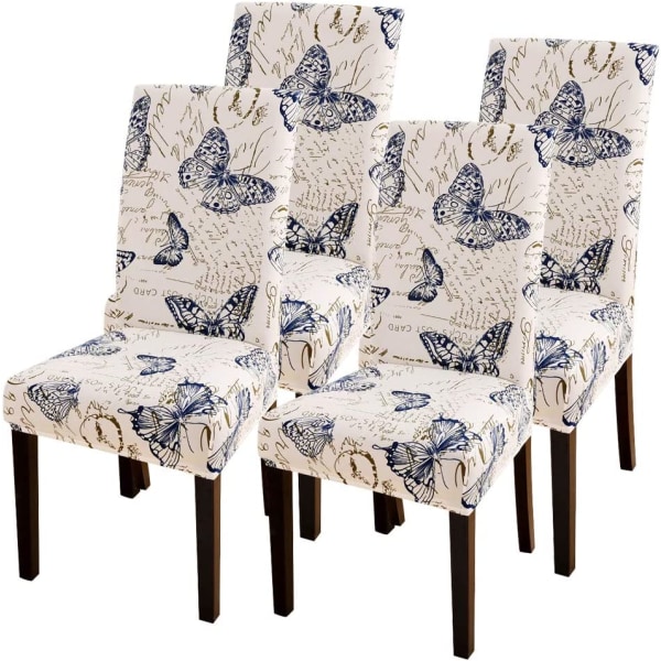 Ocean 4 Pieces（Fjäril） , Stretch Chair Slipcover, Modern Dinin