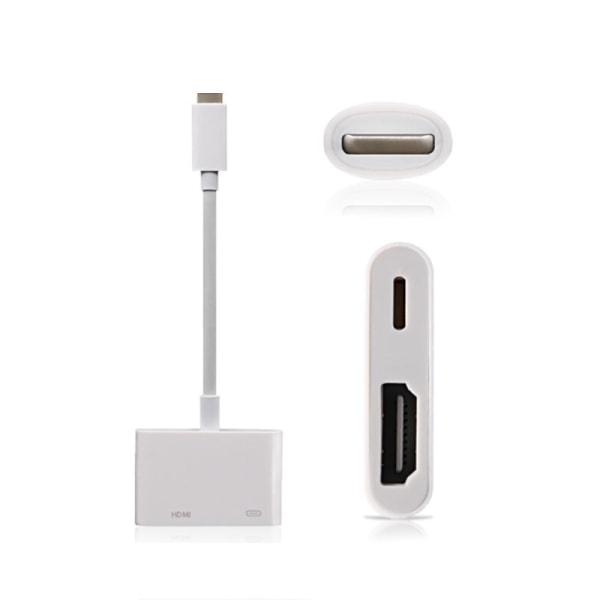 4-i-1 USB-adapter, Type-C til dobbel HDMI, USB3.1 Dokkingsstasjon H