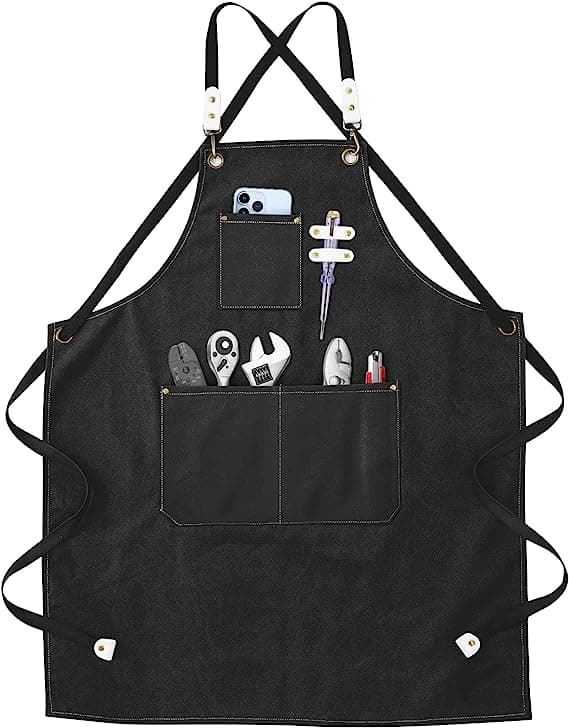 Ocean Black Sveiseforkle - 80*56cm - Arbeidsforkle med Lommer, Annons