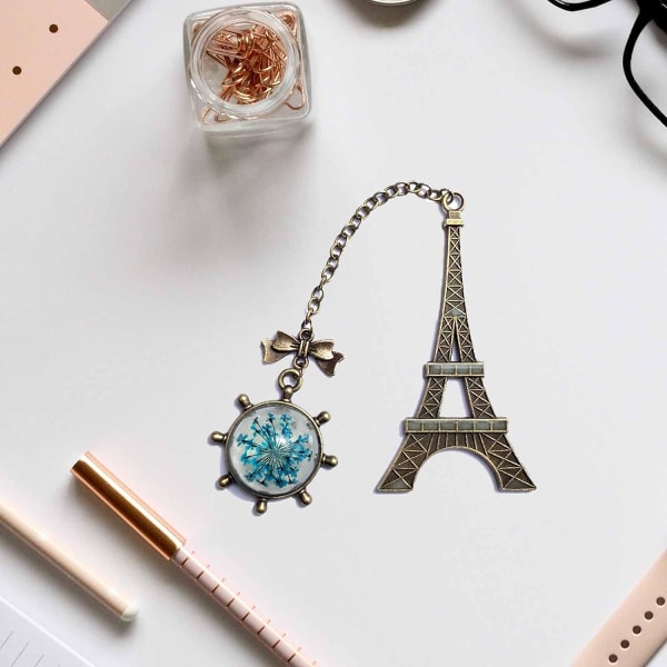 Paris Tower Metal Bookmark Lysende Retro-bokmerke for studenter C