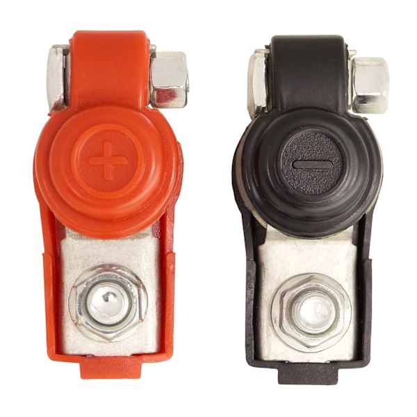 Sæt med 2 12v 24v Batteripoler Bilbatteripoler 12v Batteripoler Batteriforbindelse Bilbatteripol + plus og - minus Batteripol