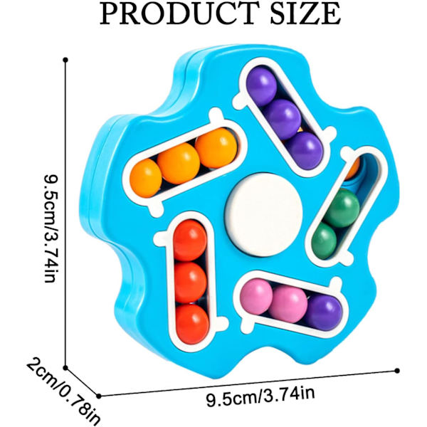 Magic Bean Cube, Magic Bean (Blå), Spinnende Magic Beans, 3D Rotasjon