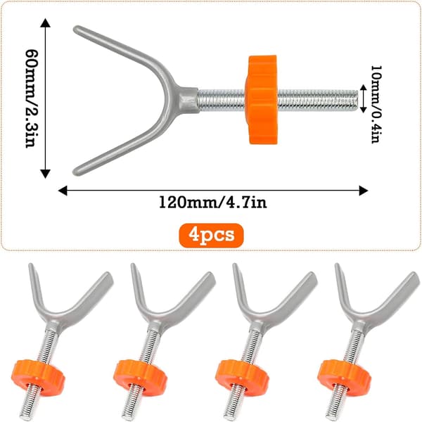 4 st M10 (Orange) Trappgrinds skruvar Snap-on Baby Gate Trappfäste