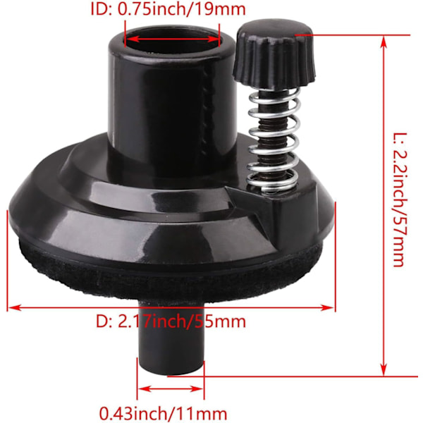 2 st Hi-Hat Koppling och Sätehållare Set för Hi-Hat Jazz Trumdelar Tillbehör 19mm