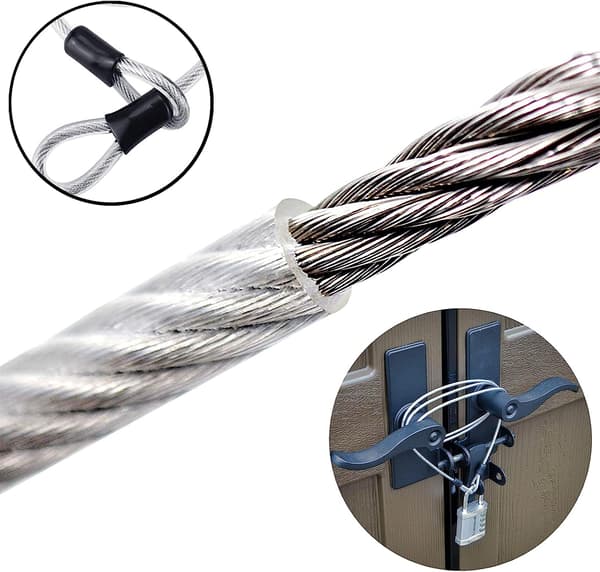 Säkerhetskabel Flätad Stålkabel Flexibel Lås Kabel Kabel Lås B
