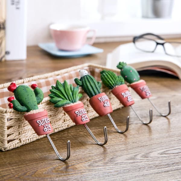 5 Blomsterpotte-kroge, Rustfrit Stål Kroge, til Køkken, Badeværelse