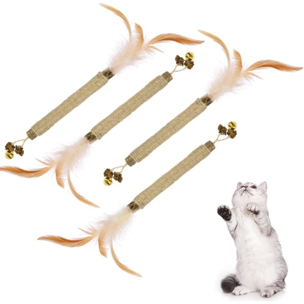 Ocean Catnip Sticks, 4 bitar Cat Chew Sticks, Catnip Toy for Cat