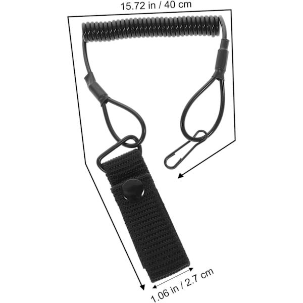Anti-fald Elastisk Reb Tilbehørsline med Spænde Rem Snor Fastgørelse Hård Karabinhage med Lås Anti-Cut Elastisk Reb