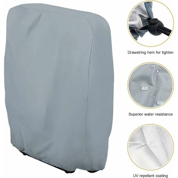 Fällbart Solstolsskydd (Grå) B71×H110cm, 2 St. Trädgårdssol
