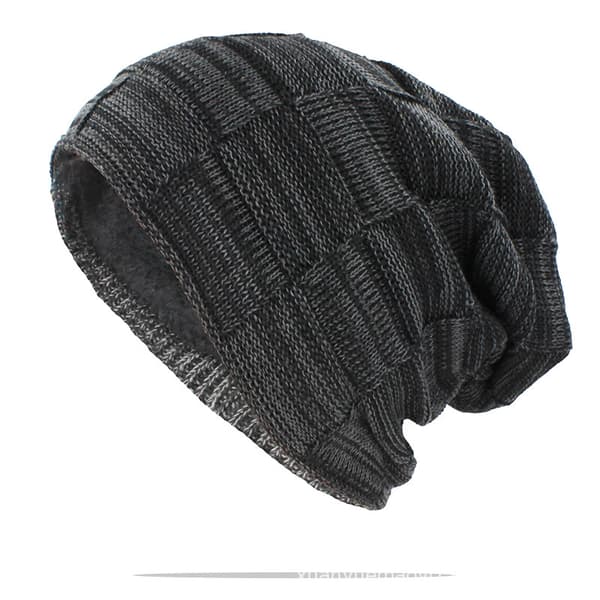 Vinter Beanie Hat (Sort) til Damer Kvinder Moderne Strikket Rør Design