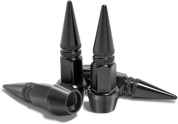(Svart) 4-pack Aluminium Ventilhattar, Cykelventilhatt, Bil Däck