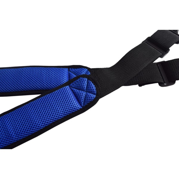 Rullstolssele (blå) halkfritt ventilerande helkroppsbälte