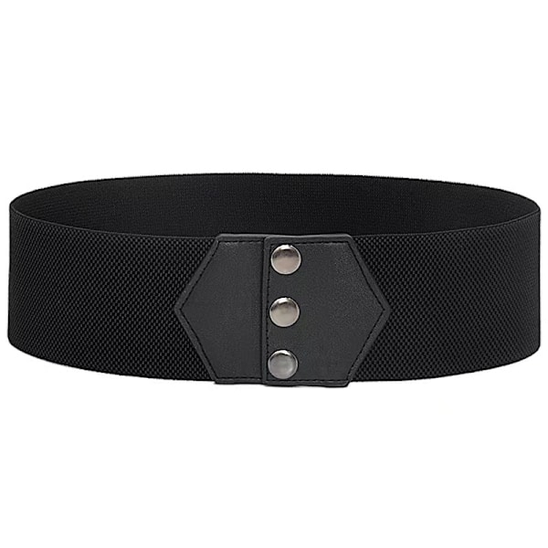 Kvinners Snap-Button Korsettbelte Brede Elastiske Belter for Kjole Stretchy Midje
