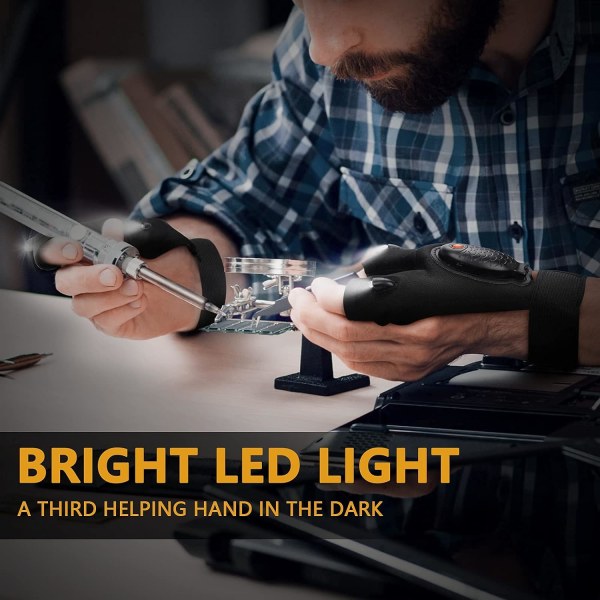 Gave til menn LED-hansker - Original gave til menn LED-hansker med W