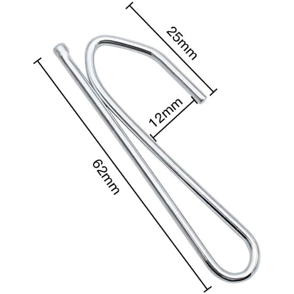 50 kpl Metalliset Verhokoukut Verhokoukkujen Kynnet Ruostumattomasta Teräksestä Paksu Verhokoukku Plisseeverhoille ja Oviverhoille