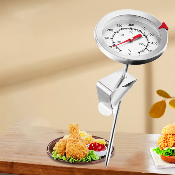 Fritermometer, Rostfritt Stål, Silver, 19,5CM Sond