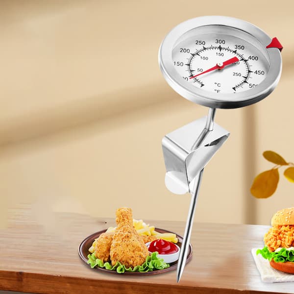 Frituretermometer, Rustfrit Stål, Sølv, 19,5 CM Sonde