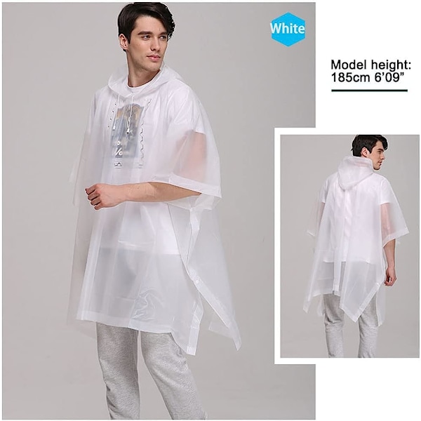 2 Vedenpitävää Ponchoa, Uusiokäyttöinen EVA Poncho, Unisex Aikuinen, Leirintä,