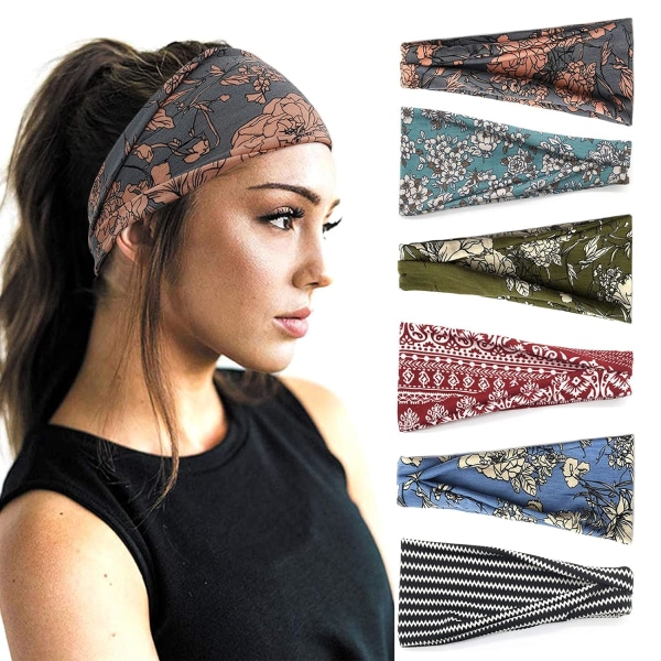 Boho Headbands For Women Fashion Wide Headband Yoga Workout Head