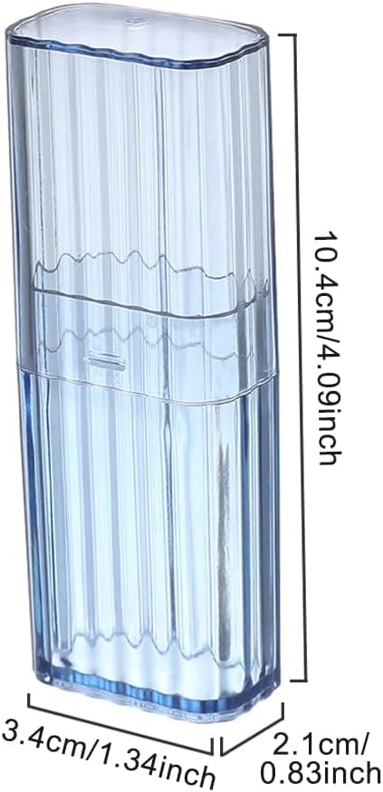 (Ljusblå, Transparent Vit) 2-pack Mini Bärbar Bomullsstav
