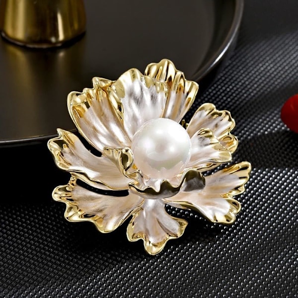 Blomsterbrosch Nål Strass Pärla Blomsterbroscher Blomsternål Smycken för Kvinnor Flickor