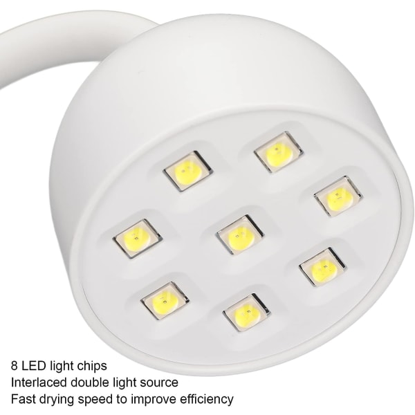 UV-lampe for negl tørking, 24W rask tørking UV-gel negllampe med 8 lys C