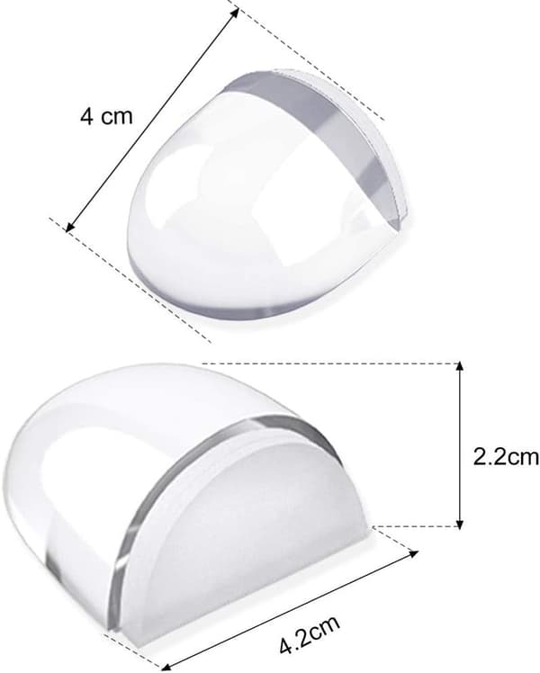 Dörrstopp, [4-pack] Transparenta Dörrstopp och Stopp med Lim