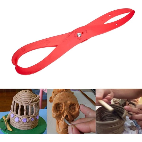 12\" Lang Bent-Leg Plastik Caliper Ler Skulptur Keramisk Måleværktøj til Udskæring, Formning, Ler Skulptur, Modellering