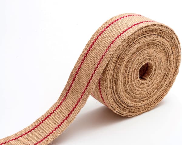 Jute Polstringsrem - 10 Meter - Professionel Bælterem til Stolebunde, Sofa, Møbelfiksering - 50 mm