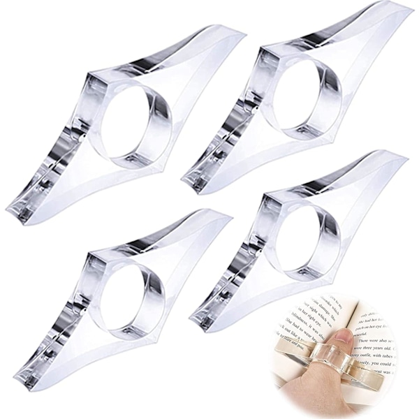4 stycken 3 storlekar Tum Transparent Sida Markör Bokhållare Ovanlig