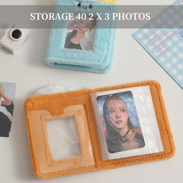 Kpop Litet Fotoalbum, Mini Fotoalbum 2x3 för Fujifilm Instax Mini Kamera, Polaroid Snap, Z2300, Pic-300 och Social Matic Instant Kameror 40 Fickor