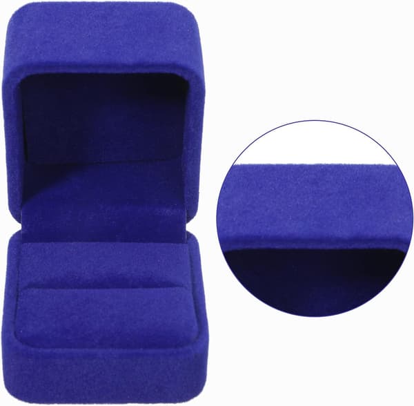 Ocean 2-pack Sammets Smyckeskrin, Ringask, Örhängeskrin, Hänge
