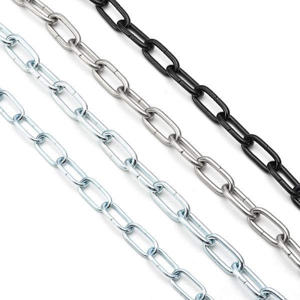 Jatkoketju 4kpl Riipputuolin ketju Ø4mm 50cm Metalliketju Keinuketju 8kpl Karabiner-avaimenperällä