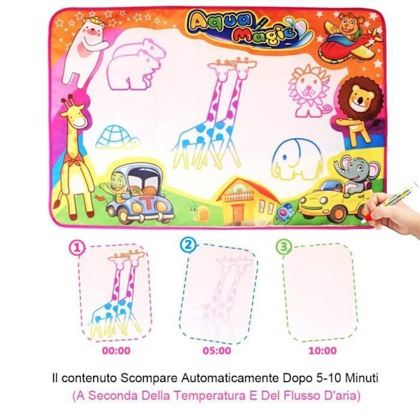 Doodle Magic Carpet legetæppe med 1 maleralbum + 8 moduler +
