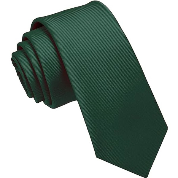 Mænds slips 5CM Grøn Smal Slank Flere Farver Finvævet Twill